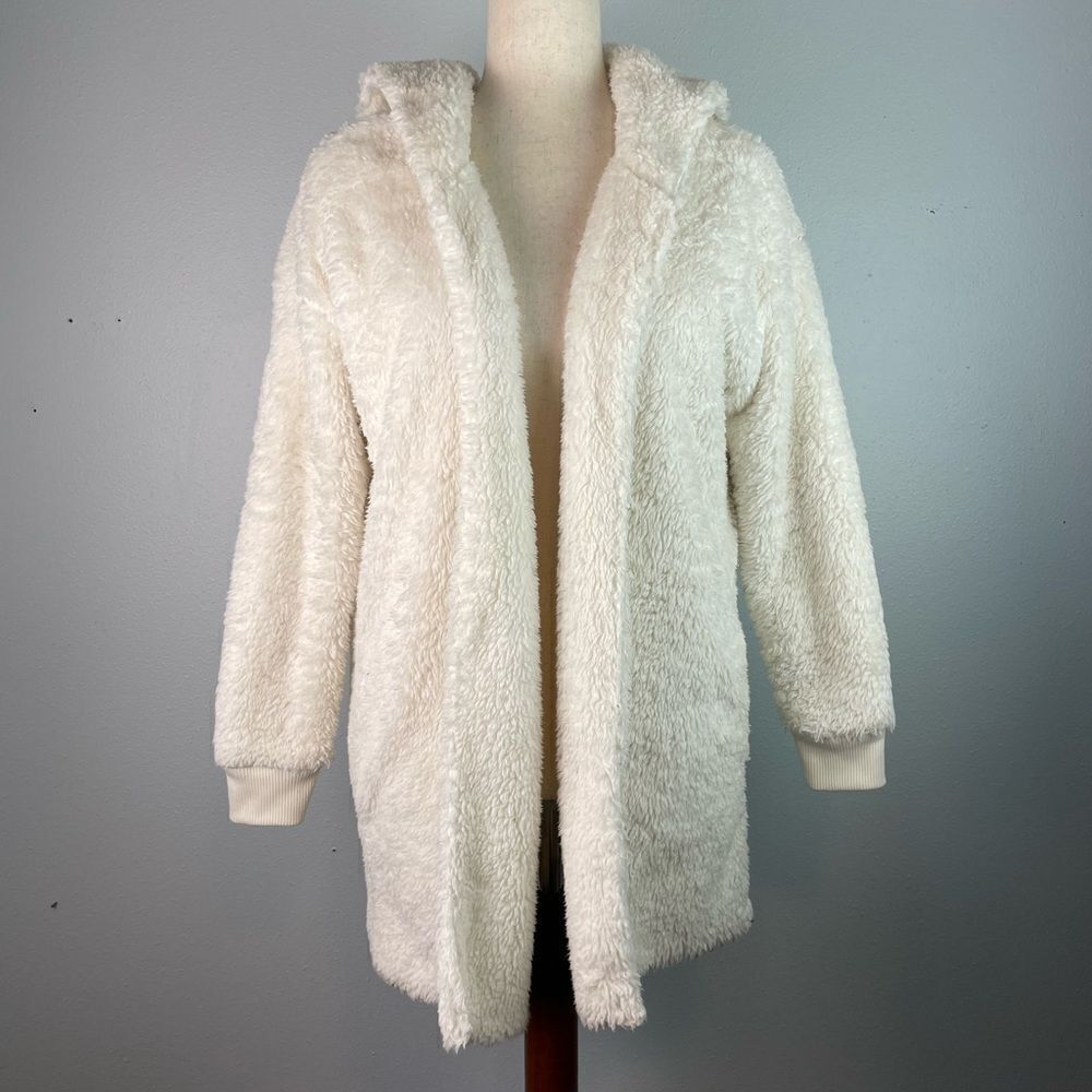 American Eagle Cozy White Fleece Jacket Size XS-S EUC